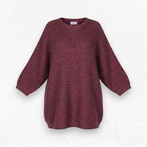 80s Vintage Red Black Heathered Crewneck Half Sleeve USA Made Sweater Size XL